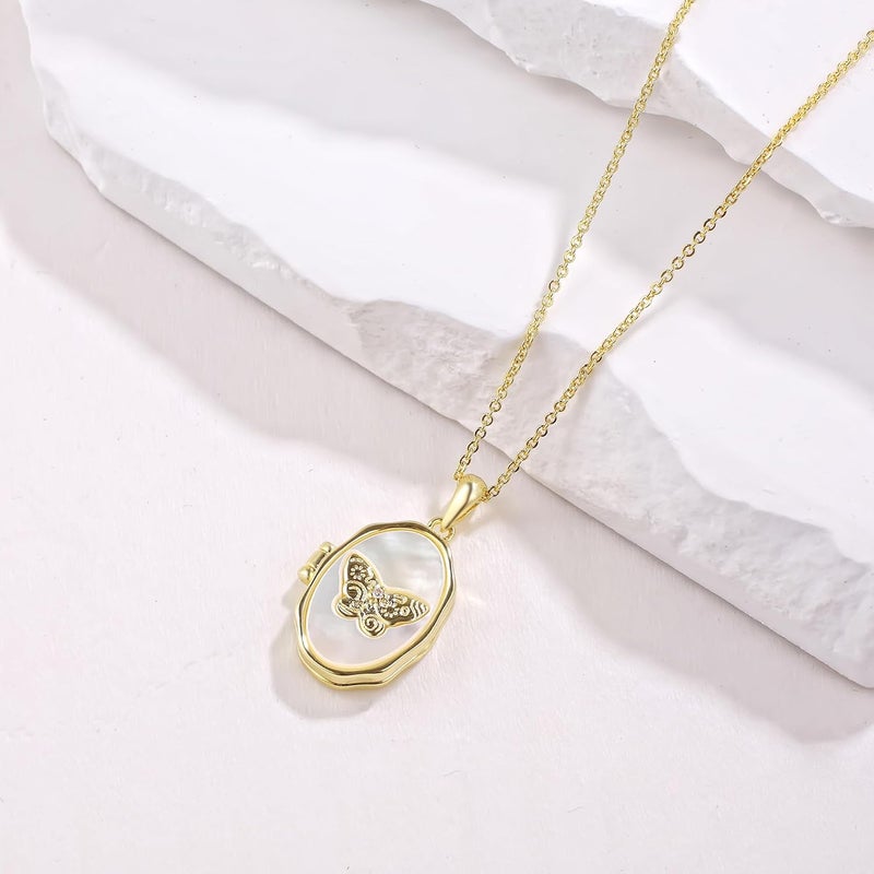 YOUFENG Love Heart Flower Locket Necklace that Holds Pictures Photo Locket Birthday Gifts - Image 2